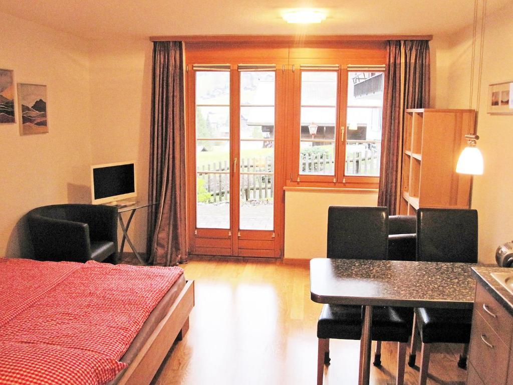 Mom - Alpine Boutique Apartments, Chalet Fagus, Terrace Studio Grindelwald Værelse billede